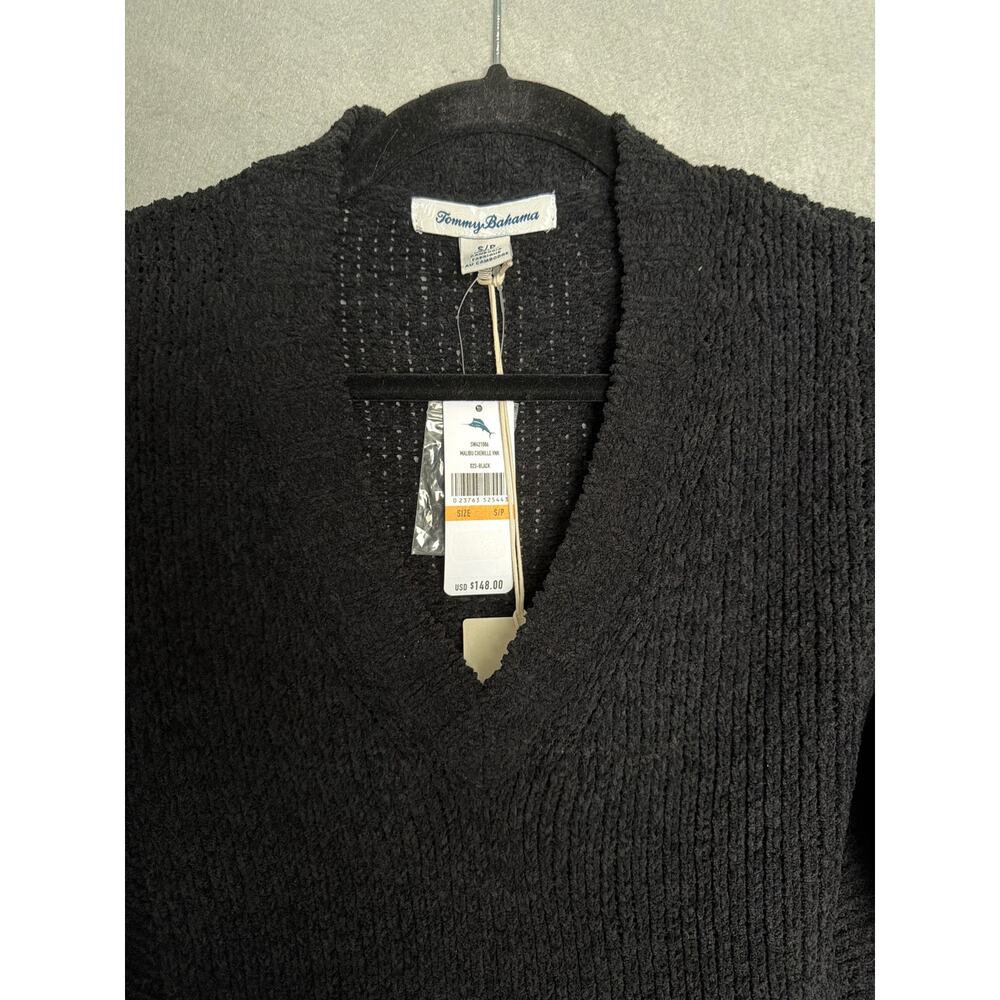 Tommy Bahama Malibu Chenille Sweater in Black Women's Small NEW - Picture 3 of 10